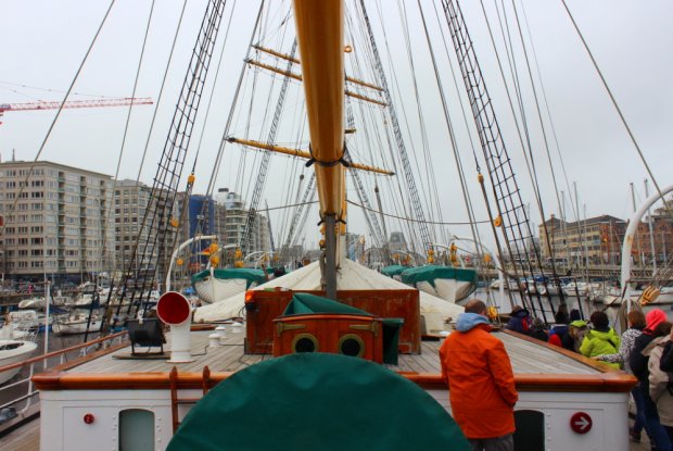 bezoek aan het zeilschip Mercator in Oostende